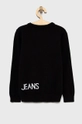 Calvin Klein Jeans Sweter bawełniany dziecięcy IB0IB01153.PPYY czarny