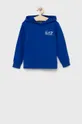 μπλε Παιδική βαμβακερή μπλούζα EA7 Emporio Armani Για αγόρια