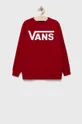 κόκκινο Παιδική βαμβακερή μπλούζα Vans Για αγόρια