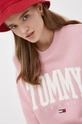 różowy Tommy Jeans Bluza DW0DW12103.PPYY