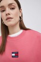 Bavlnená mikina Tommy Jeans ružová DW0DW10402.PPYY
