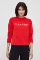 czerwony Calvin Klein bluza bawełniana Damski