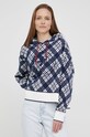 Tommy Hilfiger bluza bawełniana ICON WW0WW34394.PPYY granatowy SS22