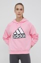 adidas bluza bawełniana HC9174 HC9174 różowy SS22