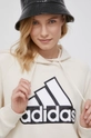 bež adidas bombažni pulover