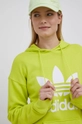 зелен Памучен суичър adidas Originals Adicolor HE6950