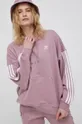 różowy adidas Originals bluza bawełniana Adicolor HB9531