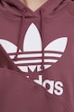 Bavlněná mikina adidas Originals HC7035 burgundské