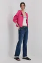 Chiara Ferragni - Βαμβακερή μπλούζα Zip Eye Star ροζ