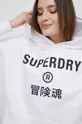 bela Superdry bombažni pulover