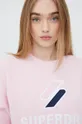 różowy Superdry bluza bawełniana