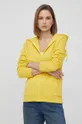 Βαμβακερή μπλούζα United Colors of Benetton κίτρινο