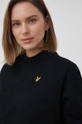 μαύρο Βαμβακερή μπλούζα Lyle & Scott