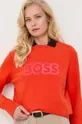 oranžna Bombažen pulover BOSS