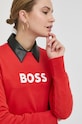 BOSS bluza bawełniana 50468357 czerwony 50468357