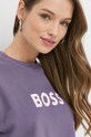 BOSS bluza bawełniana 50468357 fioletowy 50468357