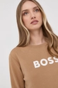 бежевый Хлопковая кофта BOSS