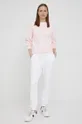 Βαμβακερή μπλούζα United Colors of Benetton ροζ