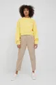 Bavlnená mikina Calvin Klein Jeans žltá