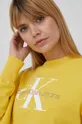 žltá Bavlnená mikina Calvin Klein Jeans