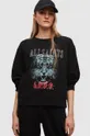 μαύρο Βαμβακερή μπλούζα AllSaints Γυναικεία