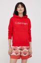 červená Bavlnená mikina Calvin Klein