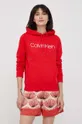 κόκκινο Βαμβακερή μπλούζα Calvin Klein