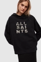 чёрный Хлопковая кофта AllSaints Женский