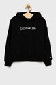 Calvin Klein Jeans Bluza bawełniana dziecięca IG0IG01323.PPYY nadruk czarny IG0IG01323.PPYY