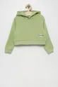πράσινο Παιδική βαμβακερή μπλούζα Calvin Klein Jeans Για κορίτσια