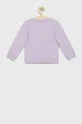 Guess bluza bawełniana dziecięca fioletowy