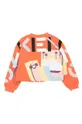Παιδική βαμβακερή μπλούζα Kenzo Kids πορτοκαλί