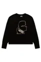 czarny Karl Lagerfeld bluza dziecięca Z15367.114.150 Dziewczęcy