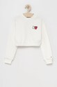 Tommy Hilfiger hanorac de bumbac pentru copii imprimeu alb KG0KG06786.PPYY