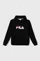 Дитяча кофта Fila з капюшоном чорний FAT0107