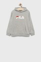 Дитяча кофта Fila з капюшоном сірий FAT0107