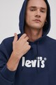 Levi's Bluza bawełniana granatowy 38479.0081