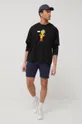 Βαμβακερή μπλούζα Levi's X Simpson μαύρο
