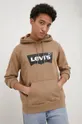 Levi's - Βαμβακερή μπλούζα καφέ