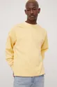 Βαμβακερή μπλούζα Levi's κίτρινο