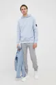 Bavlnená mikina Calvin Klein Jeans modrá