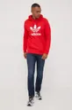 adidas Originals bluza bawełniana Adicolor HE9500 czerwony