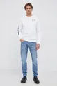 Pepe Jeans Bluza bawełniana Duncan biały