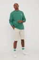 Βαμβακερή μπλούζα Solid πράσινο