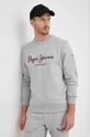 Βαμβακερή μπλούζα Pepe Jeans George Crew γκρί