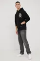 Superdry bombažni pulover črna