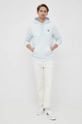 Lyle & Scott bluza bawełniana turkusowy