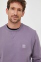 Бавовняна кофта BOSS BOSS CASUAL фіолетовий 50468443