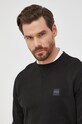 BOSS bluza bawełniana BOSS ORANGE czarny 50468443