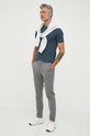 BOSS bluza bawełniana BOSS CASUAL szary 50468445